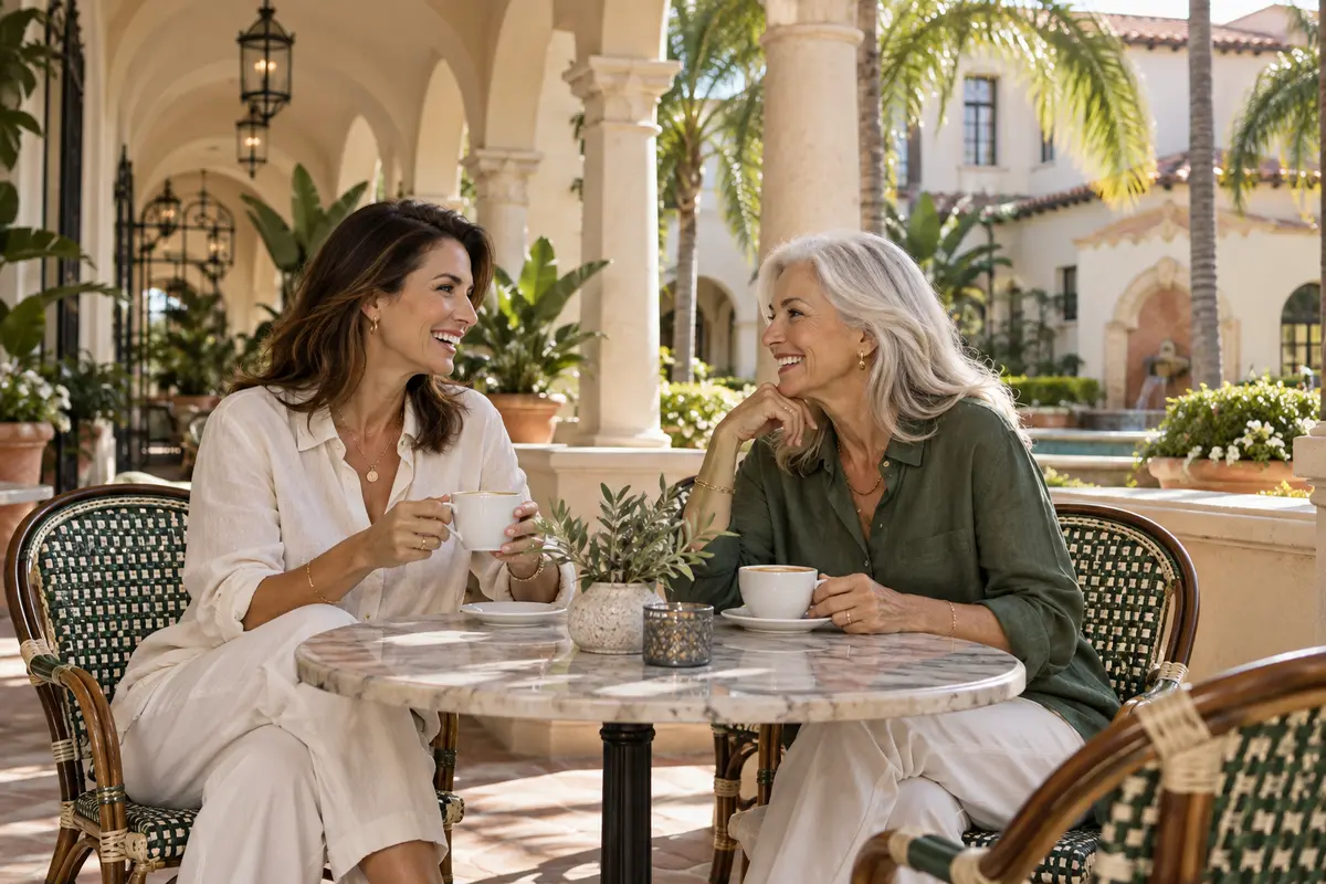 The Boca Society courtyard brand artwork